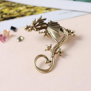 Personality punk wind jewelry no piercings rock exaggerated dragon ear clip