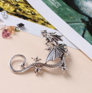 Personality punk wind jewelry no piercings rock exaggerated dragon ear clip