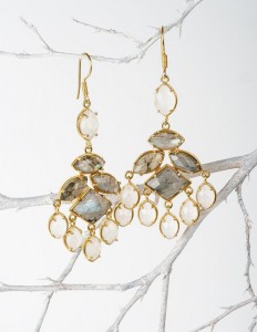 Smoky Grey Chandelier. Chalcedony earrings.Smokey Cluster.Labrodorite Earrings.Fall Earrings.