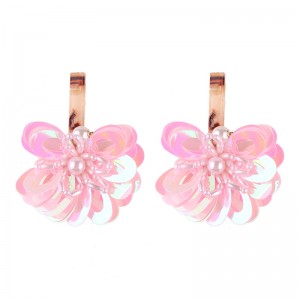 New Fashion Handmade Sequins Flower Earrings For Womens Gift Wholesale